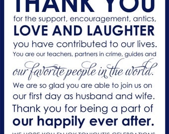 Custom Printable Wedding Thank You Card Digital File