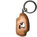 Keyring - sign Lion Wood Natural Handmade Size 3,0 x 6,0 x 1,1cm ca. 14,0 gr.