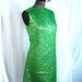 Vintage women 1960s Gold and Green cocktail dress