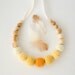 SALE Shiny Smile Nursing Necklace, Oak Wood - Yellow Gradient -Teething Jewelry, Eco-Friendly Baby Toy - FrejaToys