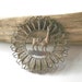 Peruvian silver pendant brooch, filligree sterling llama pin w/ C clasp vintage brooch, Peru