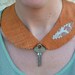 Peter Pan Collar Necklace - Leather Peter Pan Collar Necklace - Rustic - Key