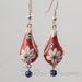 Reserved for Monica - Christmas Bridal Flower Earrings - Polymer Clay Flowers - Christmas Winter Wedding - Gypsy Wedding Holiday Jewelry