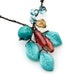 Turquoise Pendant Necklace, Beaded Necklace, Southwest jewelry, Nature Jewelry with citrine apitite turquoise