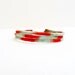 Multi strand cuff - wrapped with hand dyed red and mint cotton thread