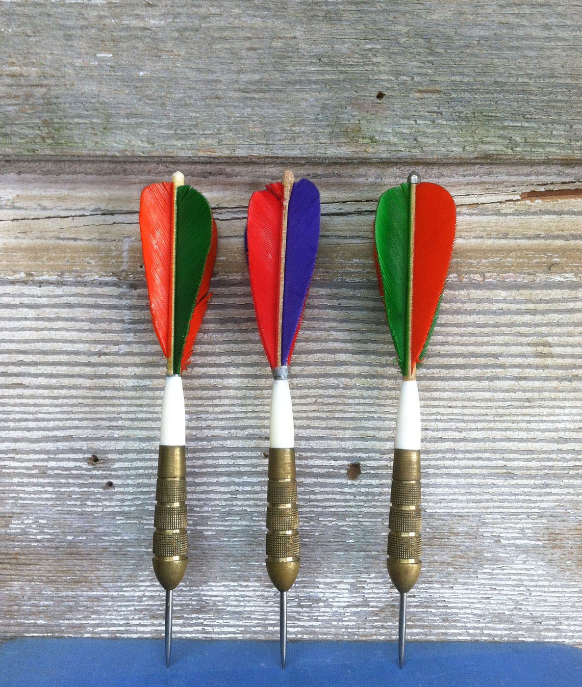 Trio of Vintage English Pub Darts Set of 3 by AuroraMills on Etsy