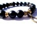 Men's Bracelet, Black Onyx Bracelet, Fishers of Men, Christian jewelry