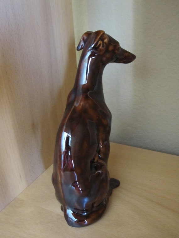 greyhound ceramic statue