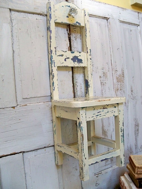 Shabby French country shelf with crystal door by AnitaSperoDesign