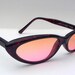 Tortoise Shell Cat Eye Sunglasses with Pink Peach Amber Ombre Lenses