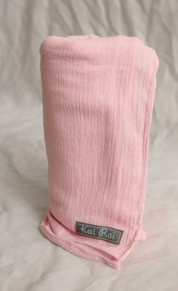 Items similar to Swaddle Blanket in Powder Pink Cotton Gauze on Etsy