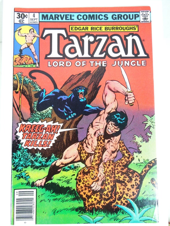 Tarzan Comic Book Marvel Comics Group Volume 1 Issue 4