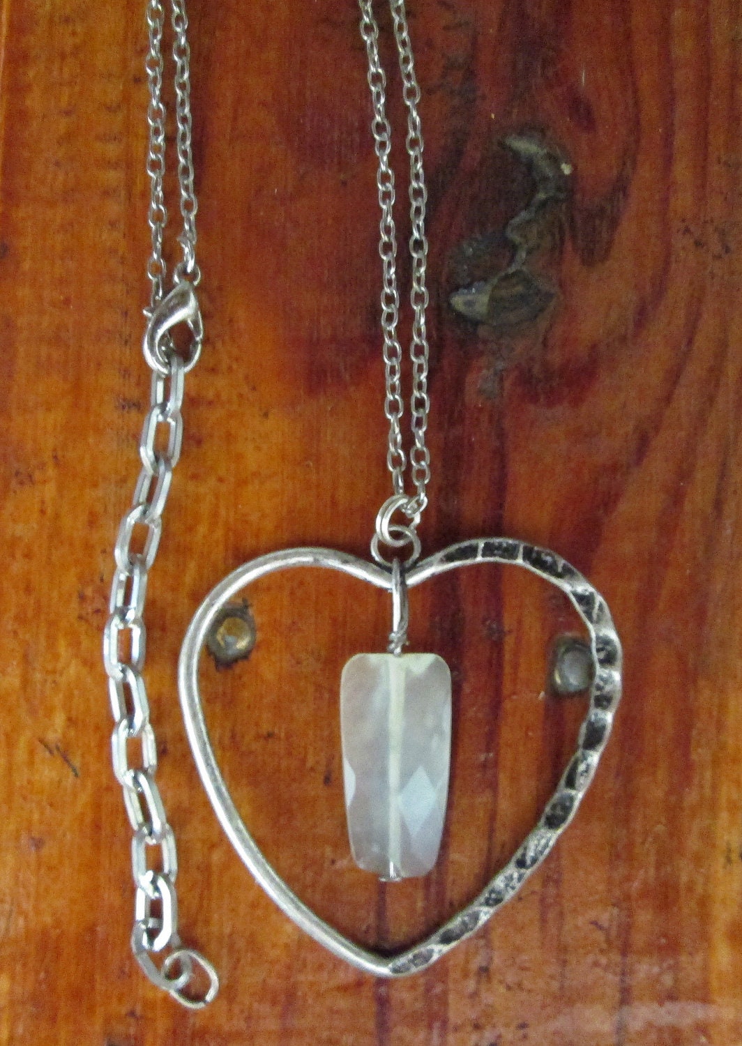 Silver heart necklace for girlfriend birthday heart necklace