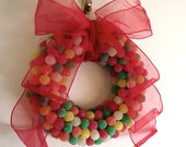 Edible Fruit Flavored Gumdrop Wreath - Edible Candy Arrangements - Holiday Christmas Easter Holiday Wreath Il_170x135
