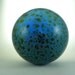 Silver Fumed Cobalt Blue Glass Ornament