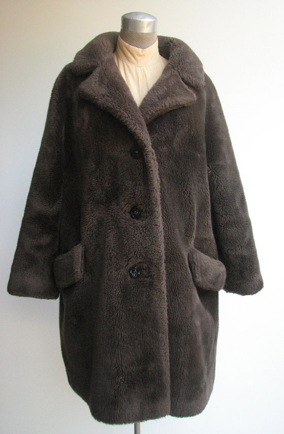 1950s Coat by Borgana / Faux Fur with by ThreadingMarigolds