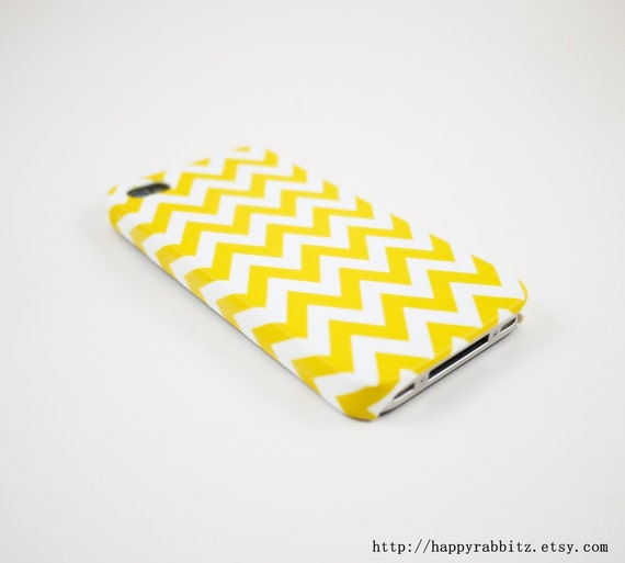 Yellow Chevron iPhone 5 Case, iPhone 5s Case, iPhone 5 Cover, Hard iPhone 5 Case