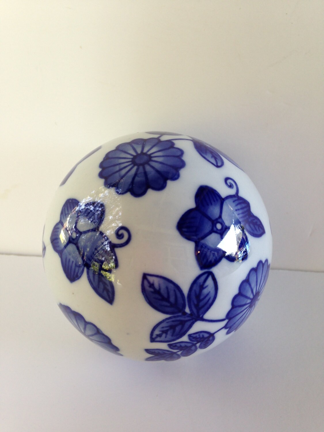 Glazed Porcelain Carpet Ball Reproduction by EightBoardsFarm