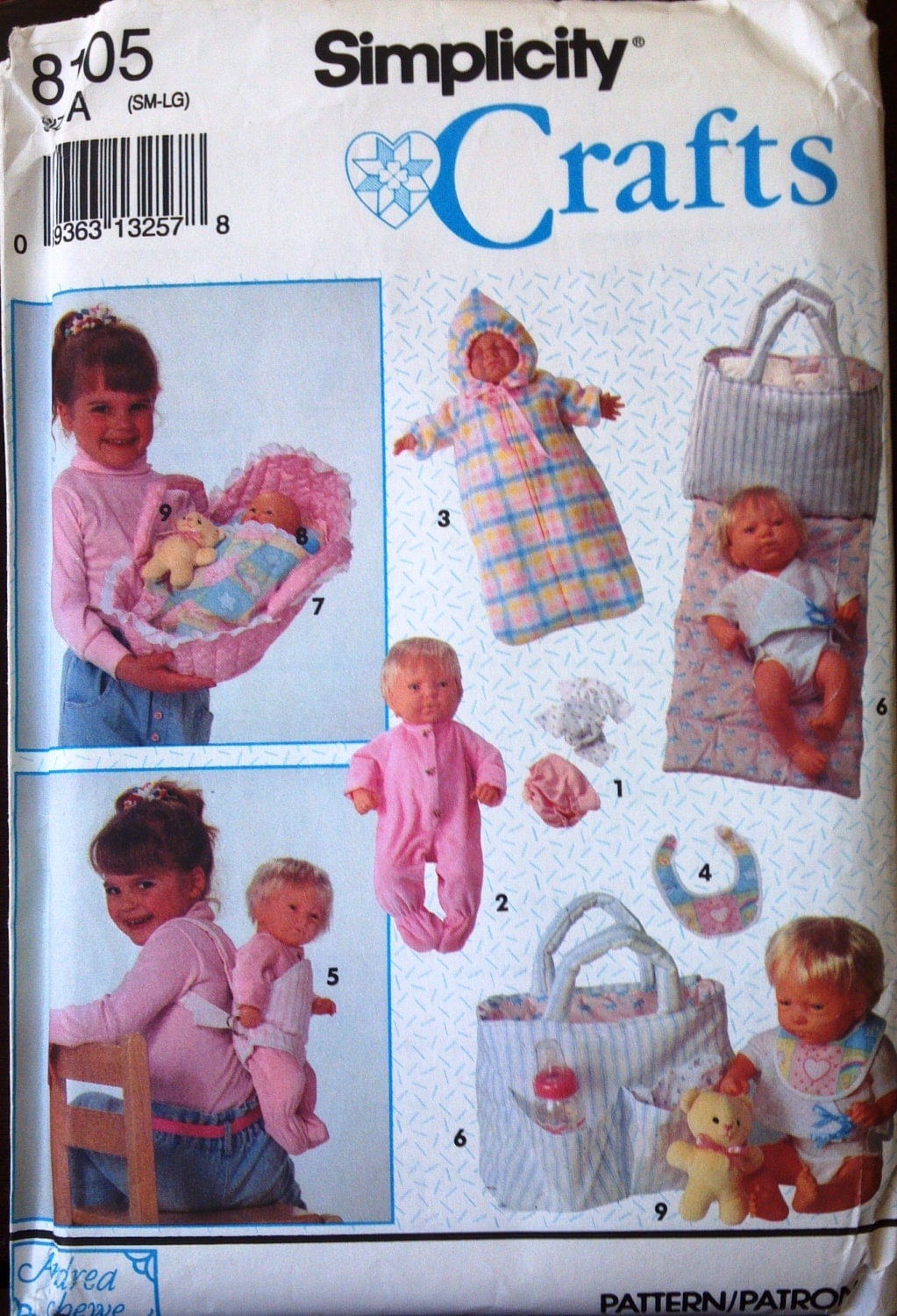 Simplicity 8105 Pattern for Accessories for Baby Doll Size