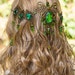 Emerald Dreams Circlet, stunning bronze & Emerald green hand made filigree bridal circlet