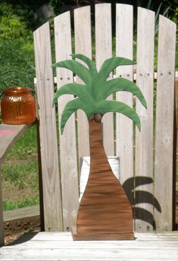 Items similar to Palm Tree toilet paper holder handpainted OOAK