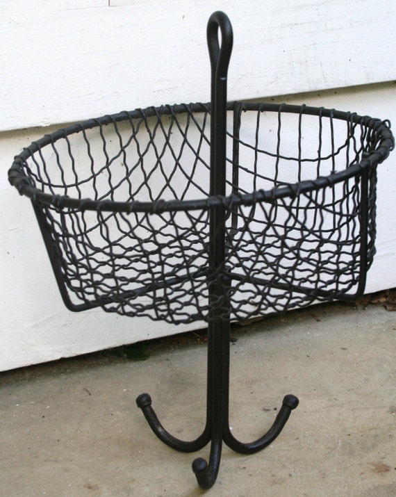 Coal Miner's Shower Metal Basket by PastClassics on Etsy