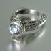 The WHITE COUNTESS 14K white gold engagement ring (sizes 7 to 9.5)