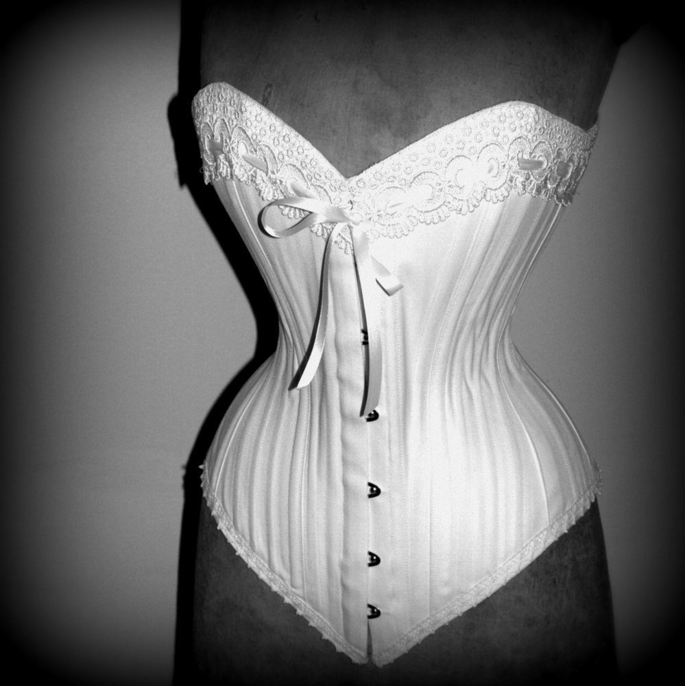 Victorian Hourglass Corset Steel Boned Bridal Lingerie