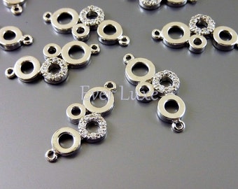 abstract multi-circle with Cubic Zirconia CZ accent connectors ...