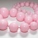 Vintage 50s 60s Bubble Gum PINK Big Bead Necklace MADMEN Pin-Up Huge Lucite Gumballs