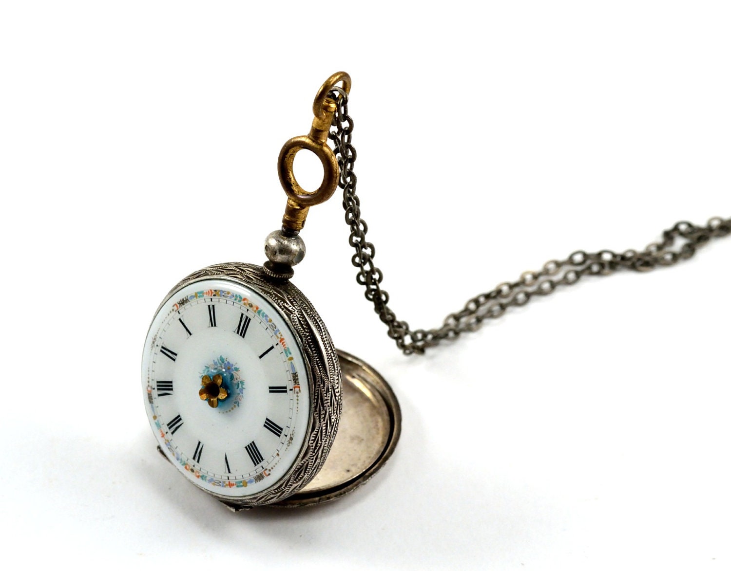 Antique Pocket Watch Locket Steampunk Locket