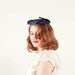 50% OFF SALE / vintage 1950s hat / blue velvet toque / Evening Cocktail