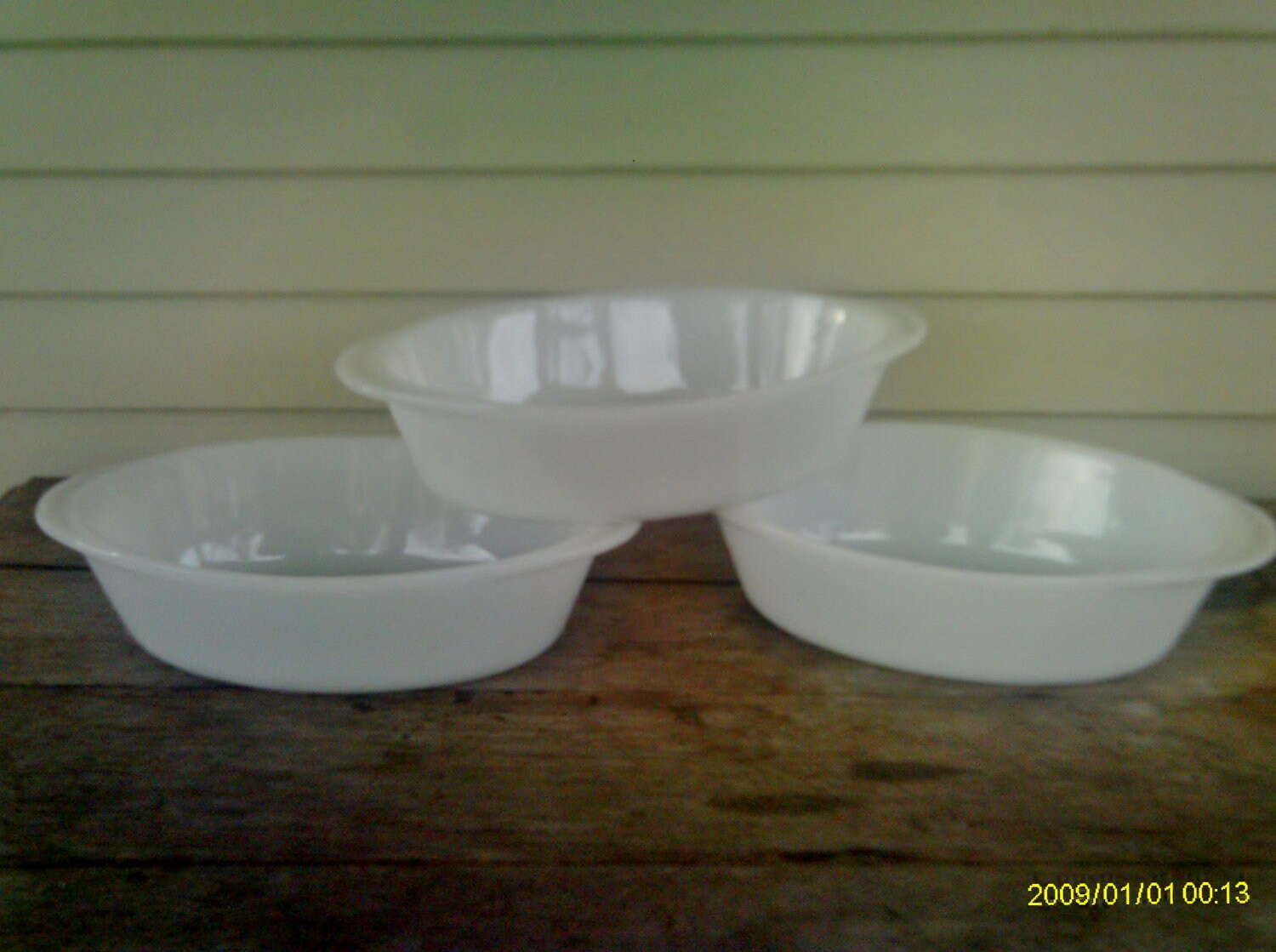 Vintage Mckee Glasbake Milk Glass Serving Dish Set / Glasbake Side Dishes / Milk Glass
