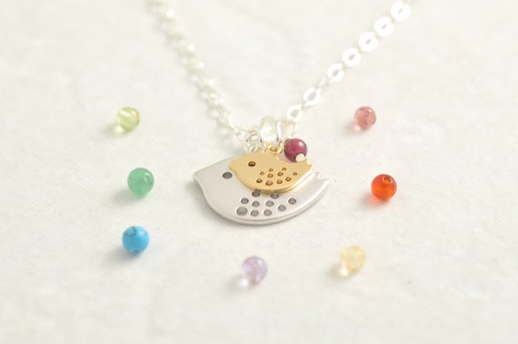 Mom Necklace - sterling silver, birthstone necklace, mom necklace, baby necklace, baby shower jewelry, personalized necklace