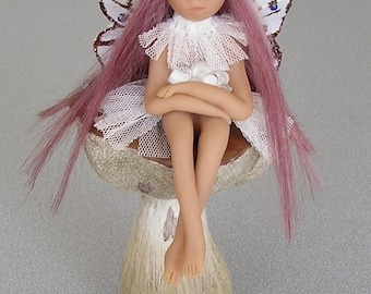 Angel Fairy polymer clay Ooak miniature fantasy art doll "Christalle"