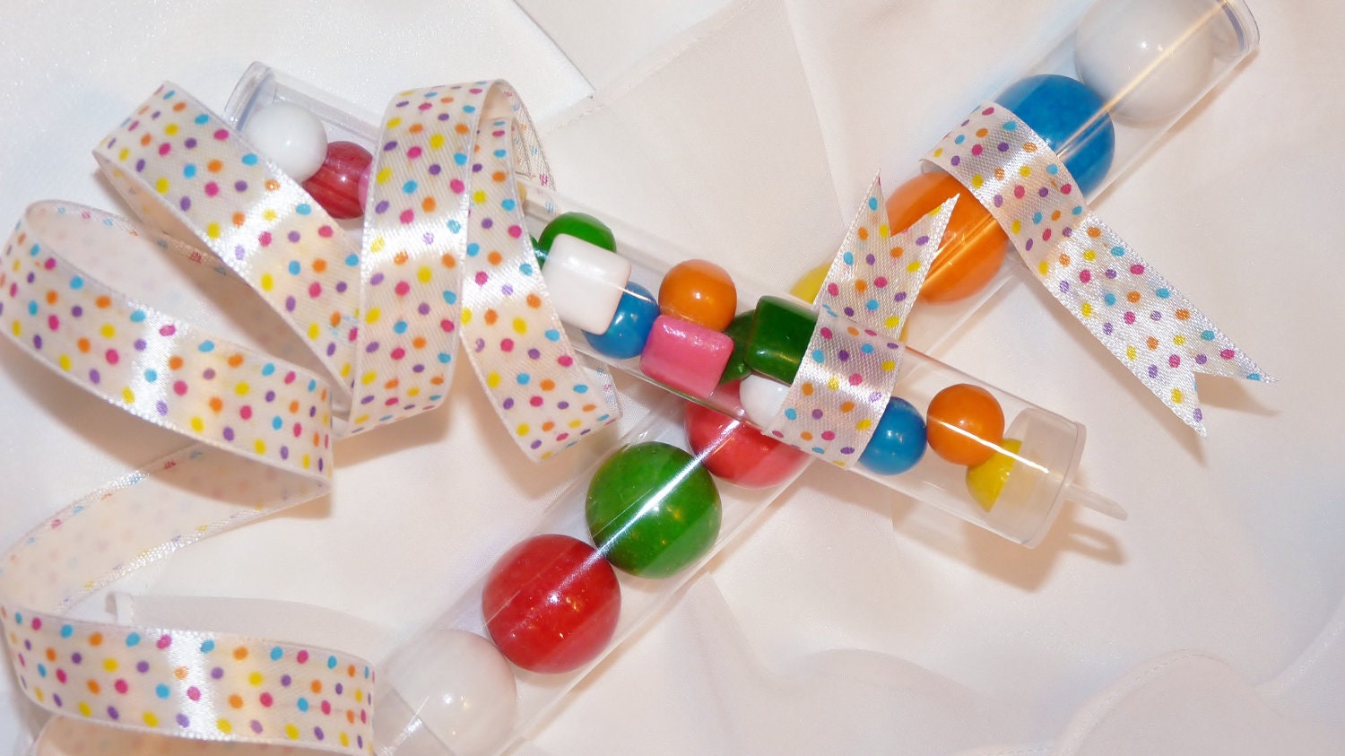 CLEAR PlASTIC TUBES CaNdY CLEAR PlaStiC FaVor Tubes set of