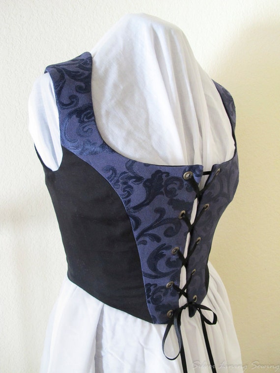 Renaissance Bodice Two Tone Pirate Wench by SilverLiningSewing