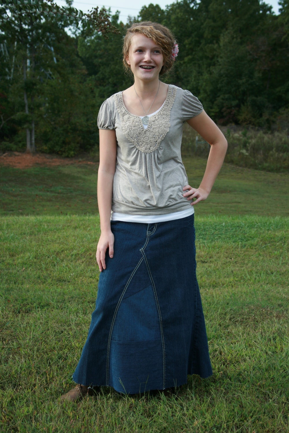 Long Jean Skirt Made To Order