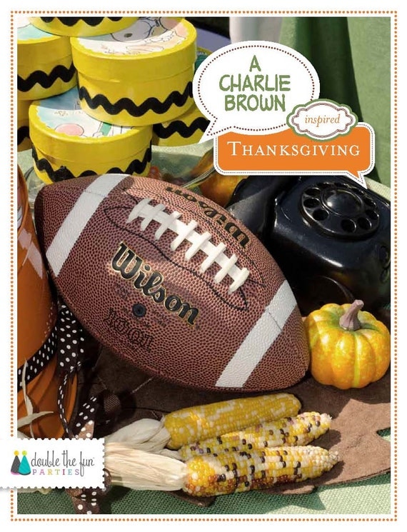 PARTY PLAN: Charlie Brown Thanksgiving Party Plan - Charlie Brown Party Plan - Peanuts Party Plan - Party Plan - Thanksgiving Party Il_570xn