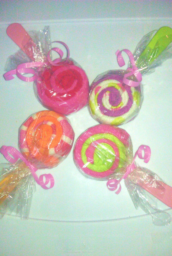 Baby Washcloth Lollipops