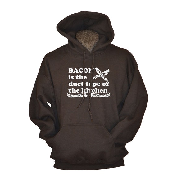 Funny Hoodies for Men Bacon Hoodie for Him Bacon Is The Duct