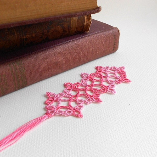 Tatted Bookmark Tatted Lace Bookmark Linked Clover Your