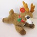 Vintage Russ Berrie SHIMMER REINDEER Plush Stuffed Animal Toy 1980s