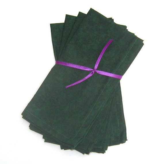 Dark Forest Green Cloth Napkins Set of 4