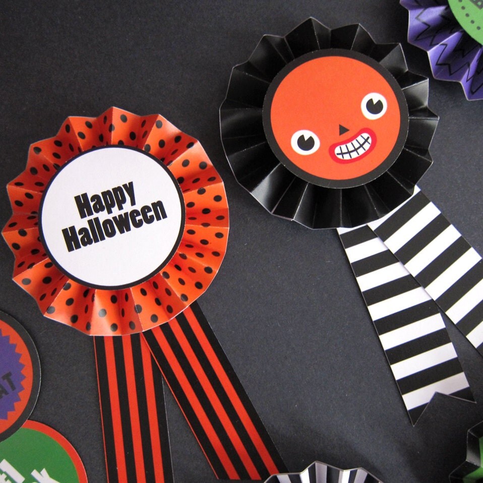 Halloween Paper Award Ribbons Printable Paper by FantasticToys