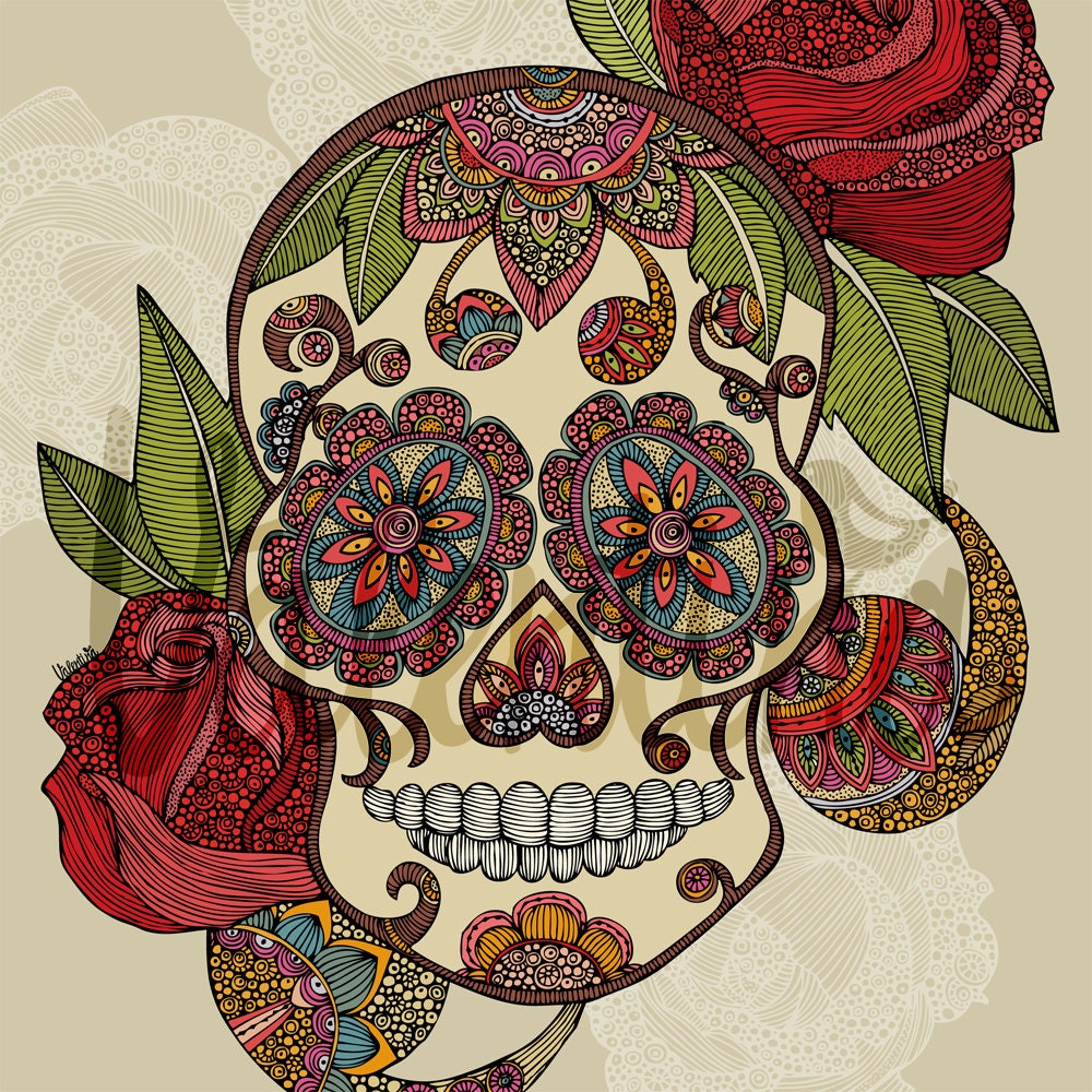 dia de los muertos skull in spanish