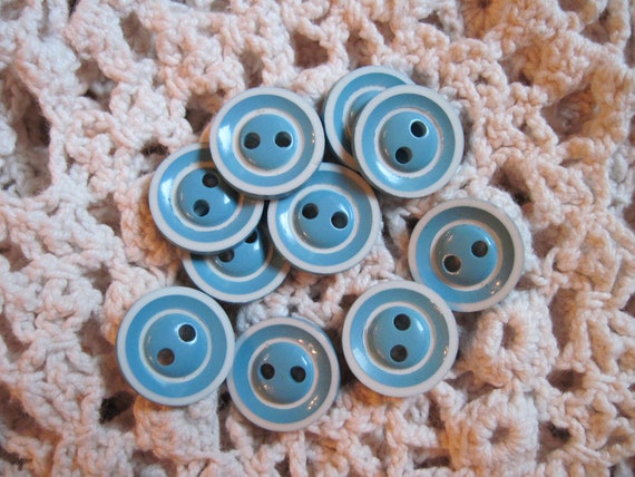 vintage buttons 10 blue candies