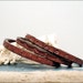 B1205 Leather Bangless Banglettes set of 3