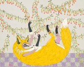 Sweetest Fruit - limited edition fox print - giclee