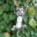 Tiny Cat Necklace - needle felted